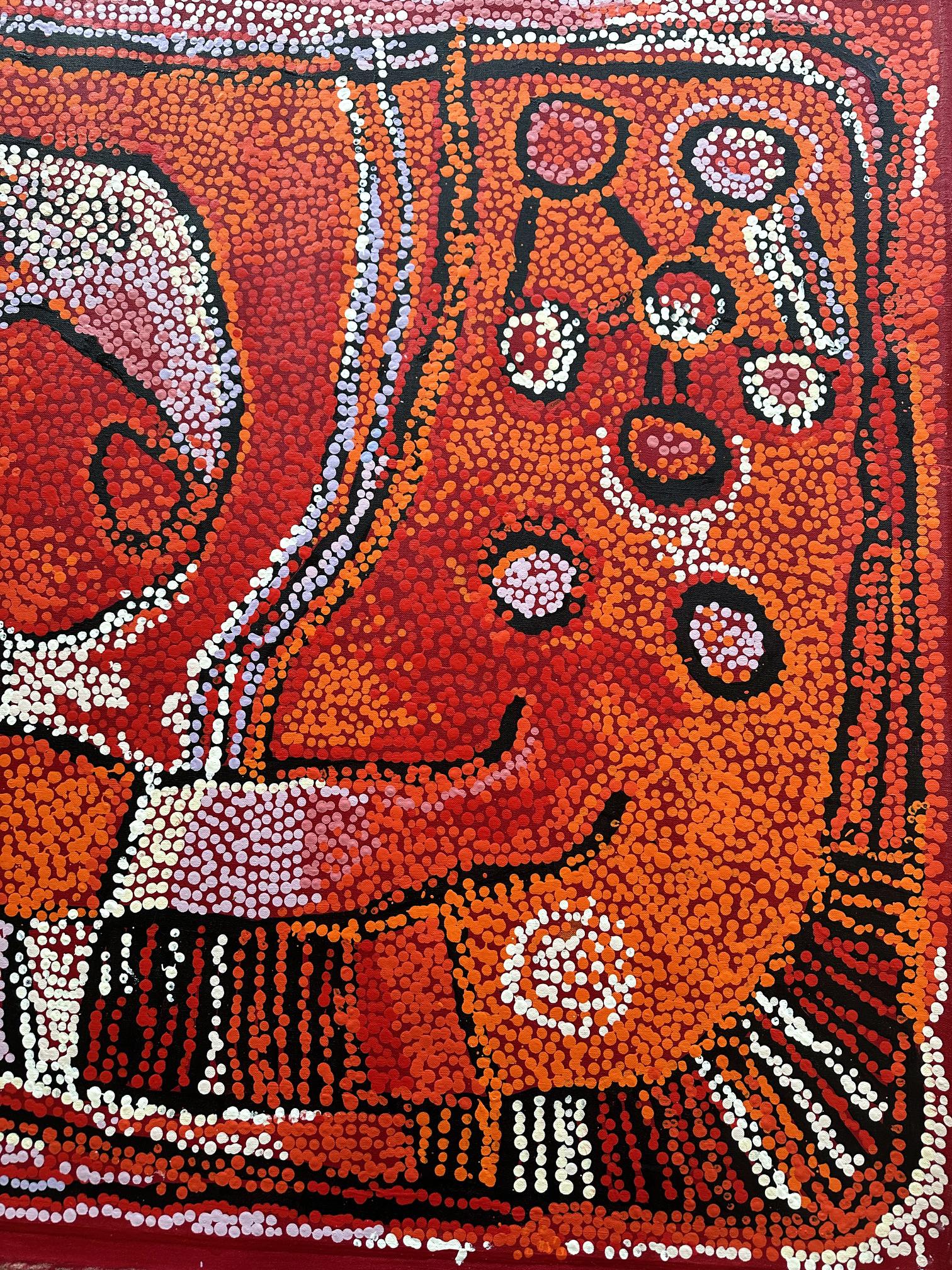 Hand-Painted Contemporary Australian Aboriginal Painting by Naata Nungurrayi