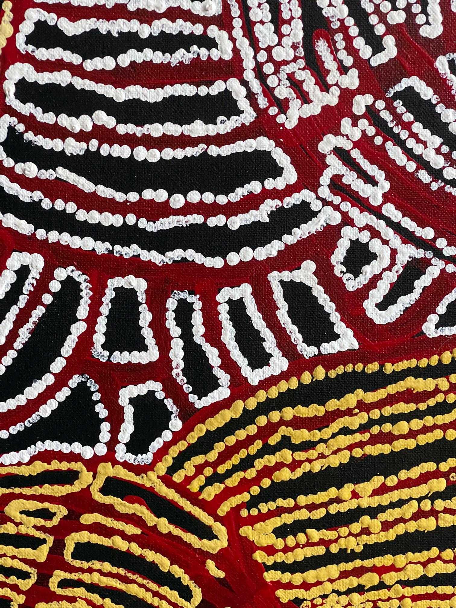 Zeitgenössisches Gemälde der australischen Ureinwohner Nord- und Südamerikas von Walangkura Napanangka im Angebot 3