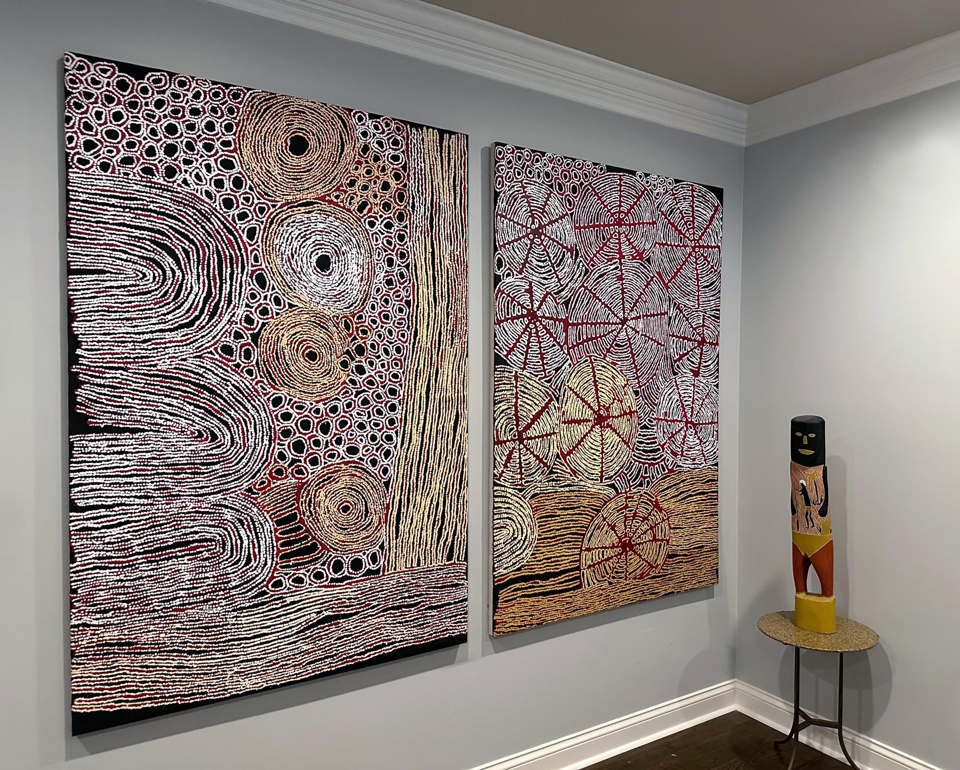 Zeitgenössisches Gemälde der australischen Ureinwohner Nord- und Südamerikas von Walangkura Napanangka im Angebot 6