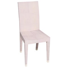 Contemporary Authentic Shagreen Pale Purple Lavender Chair