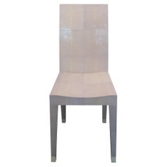 Contemporary Authentic Shagreen Pale Purple Lavender Chair