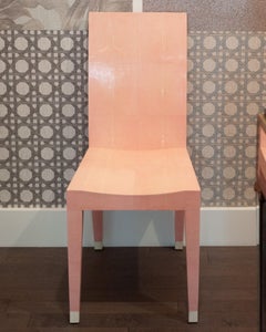 Contemporary Authentic Shagreen Rose De Paris Pink Chair