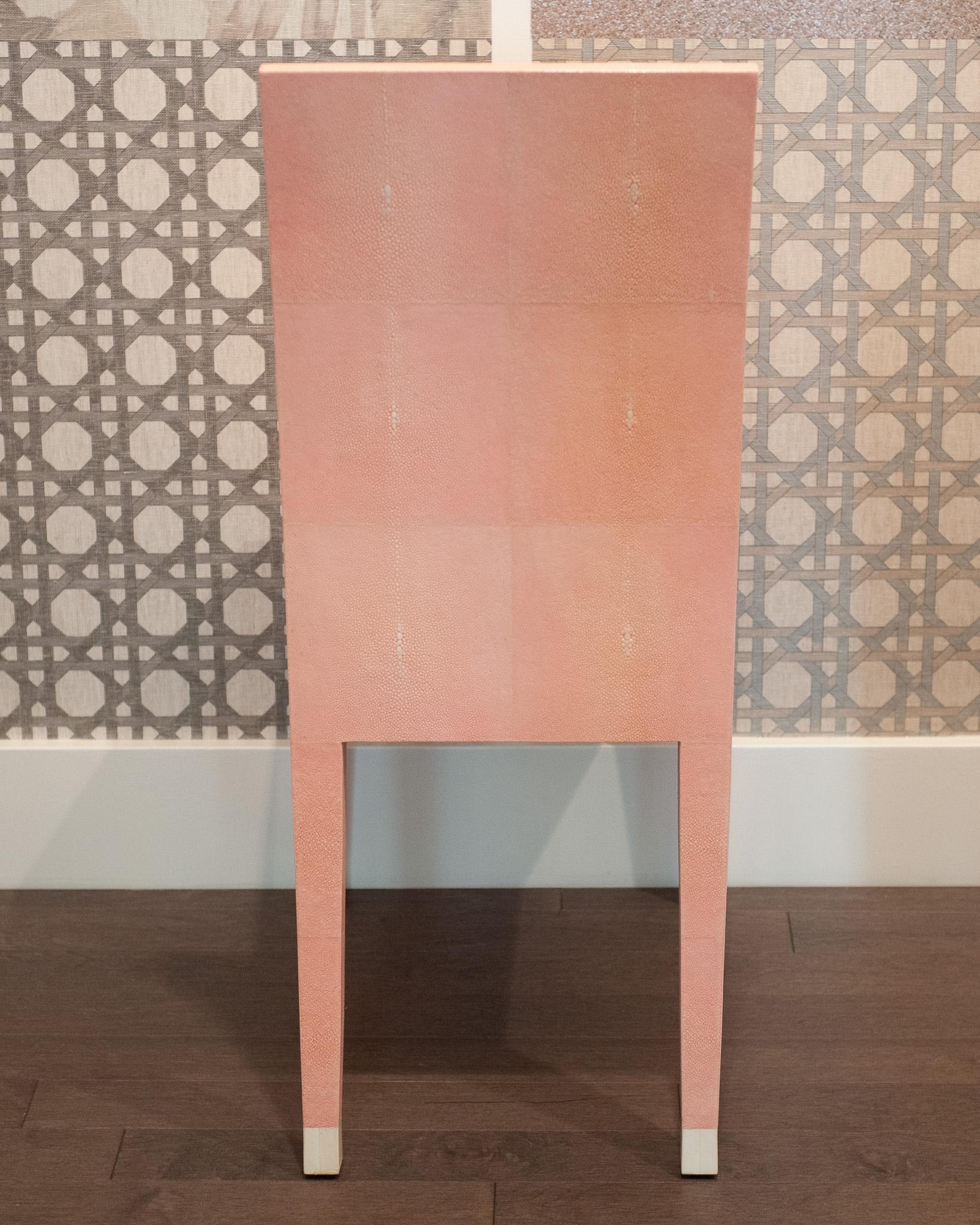 Philippine Contemporary Authentic Shagreen Rose De Paris Pink Chair
