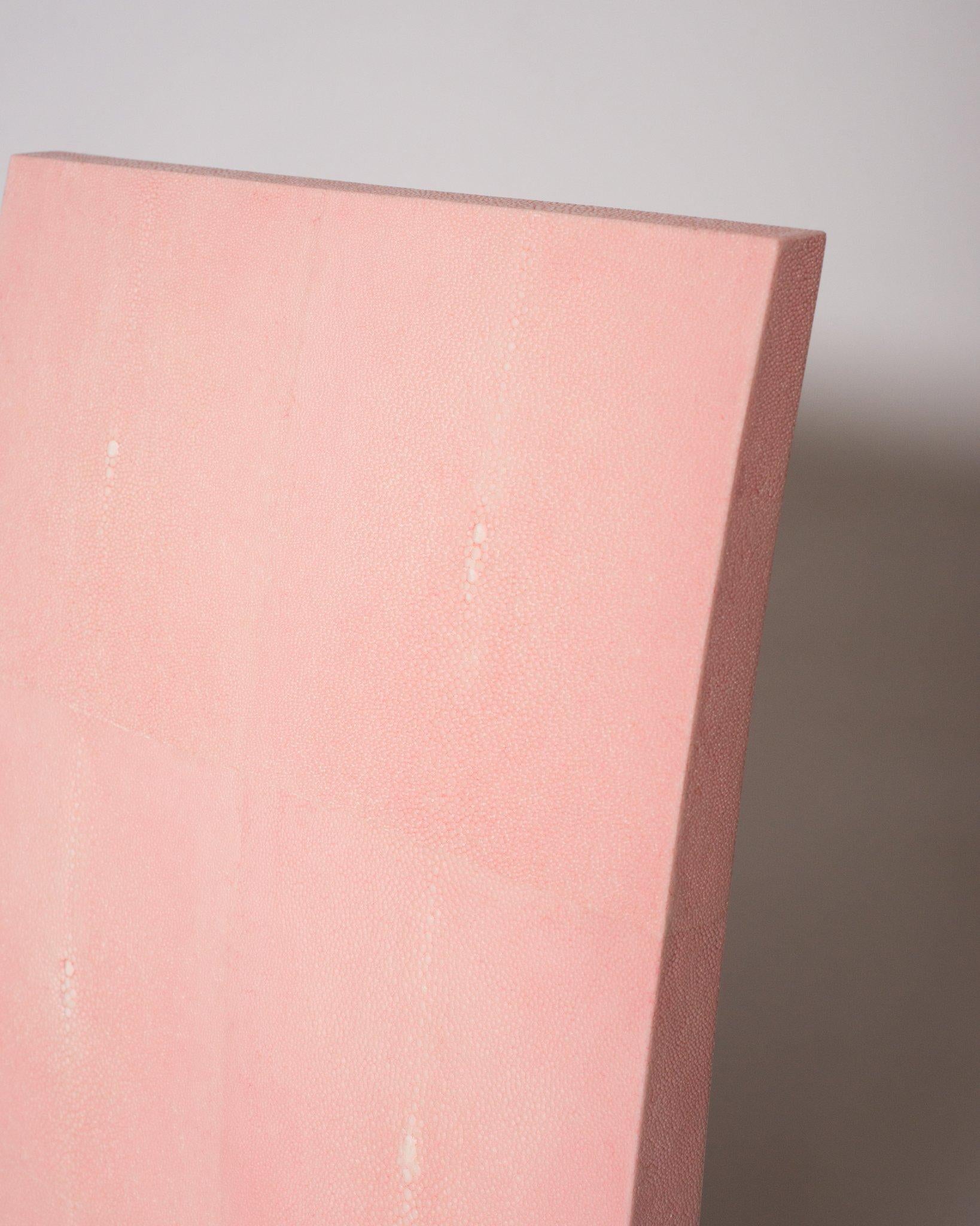 Contemporary Authentic Shagreen Rose De Paris Pink Chair In New Condition For Sale In Toronto, ON