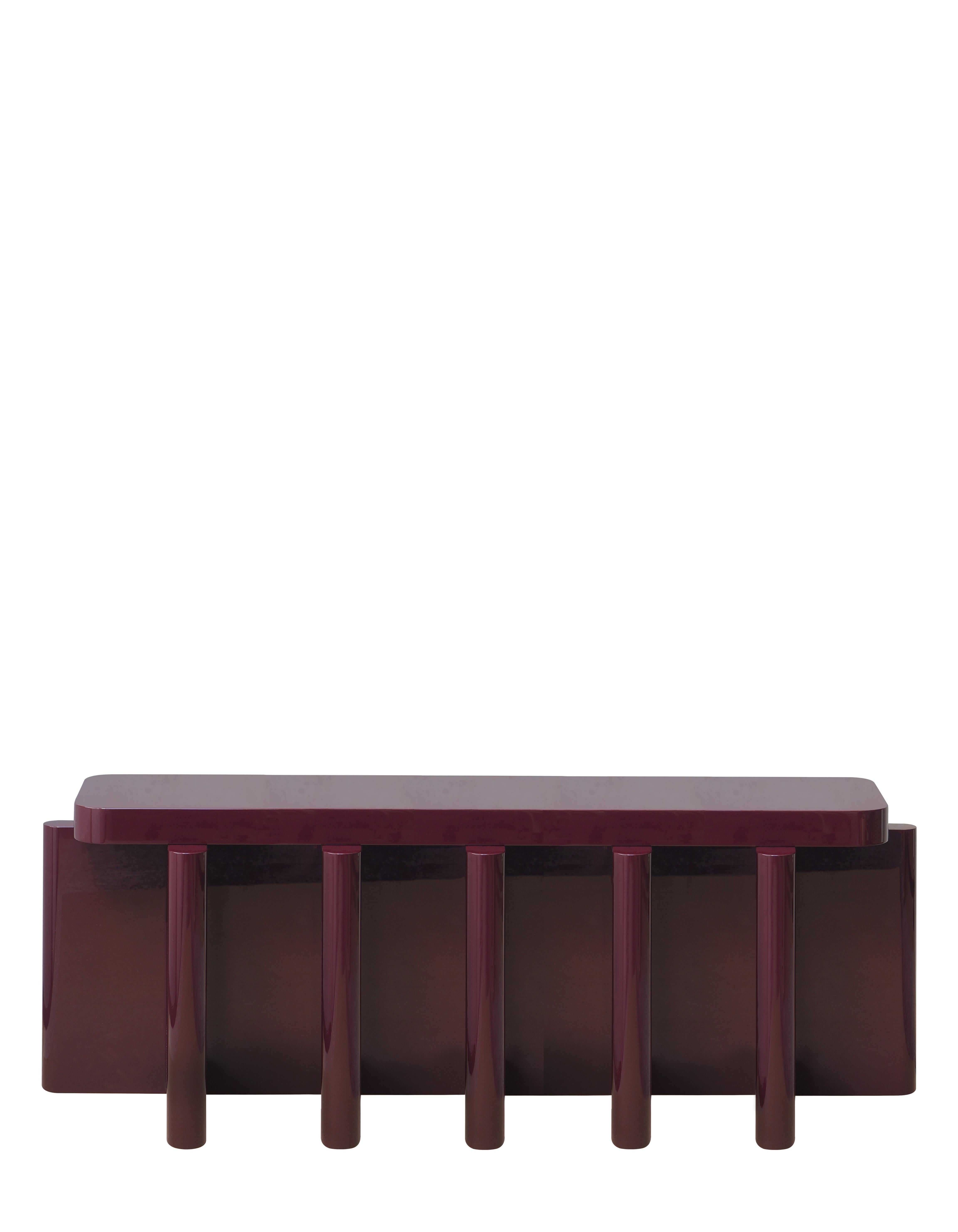 Modern Contemporary B5.1 Bench in Lacquered Wood For Sale