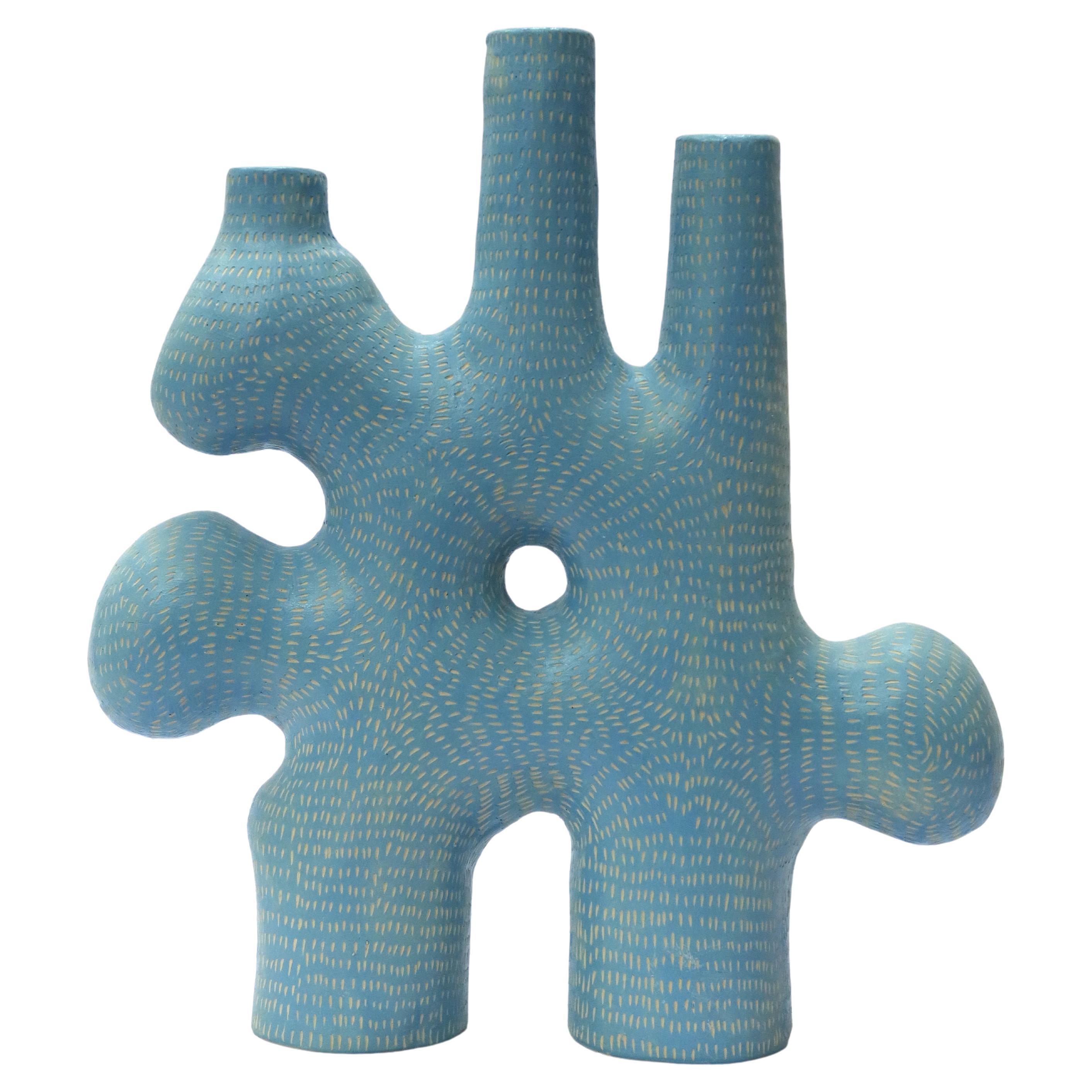 Candelabro contemporaneo Baby Blue Forest realizzato a mano da Jan Ernst