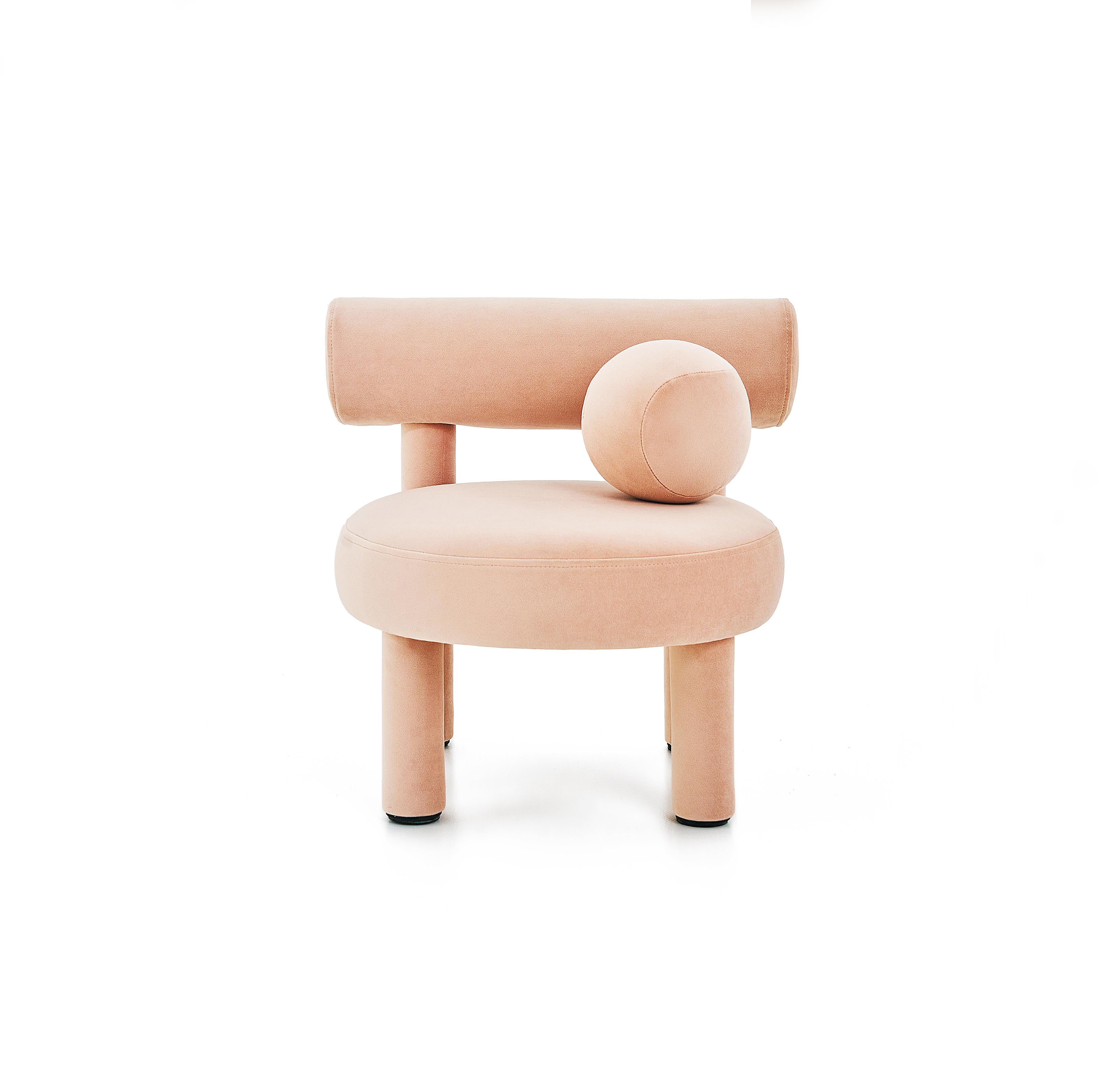 Organic Modern Contemporary Baby Low Chair 'Gropius CS1' by Noom, Venus Velvet 2934 For Sale
