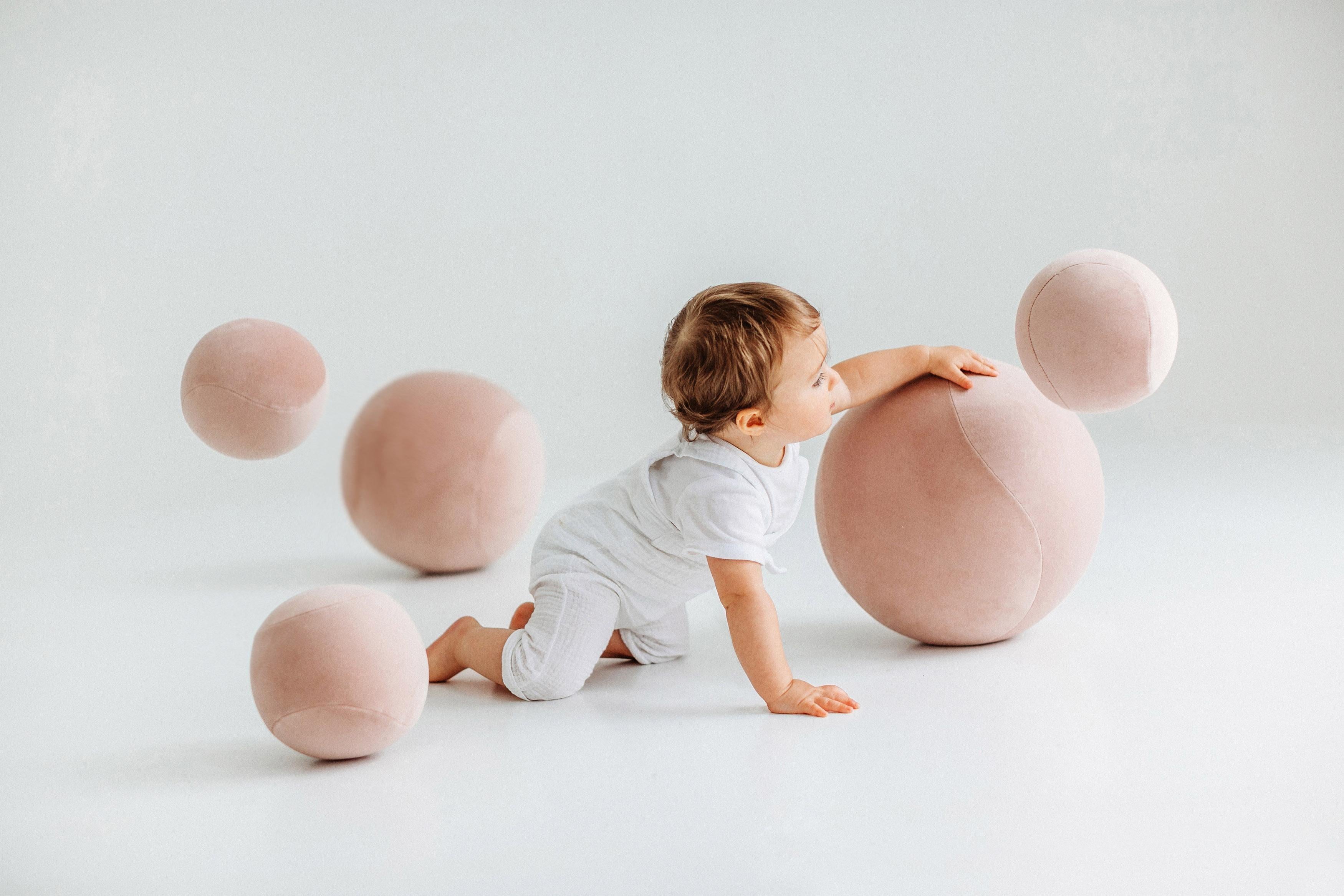 Ukrainian Contemporary 'Baby' Spheric Ottoman by NOOM, Pink  For Sale