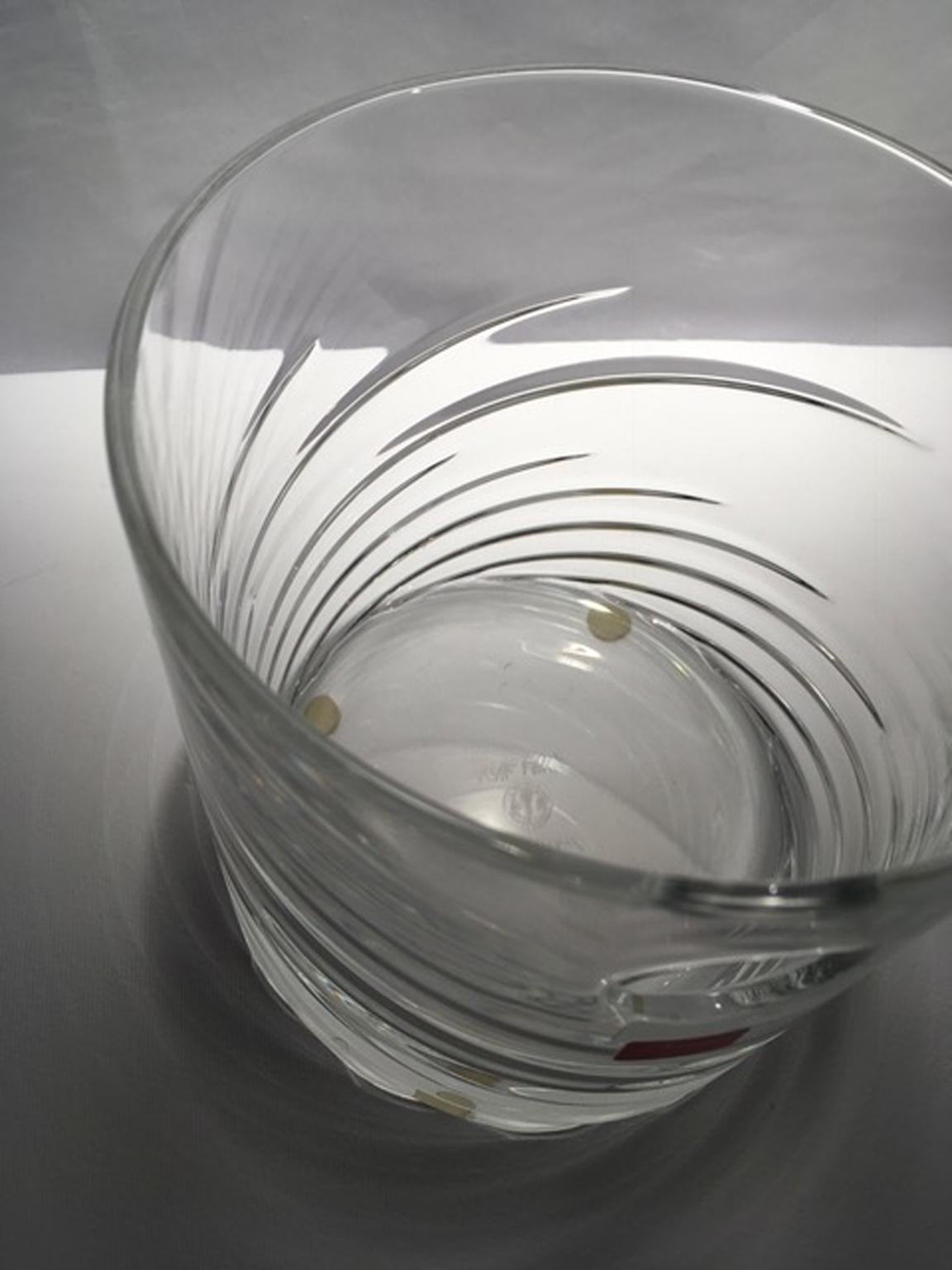 Baccarat Clear Crystal Modern Ice Bucket Vase, France 6