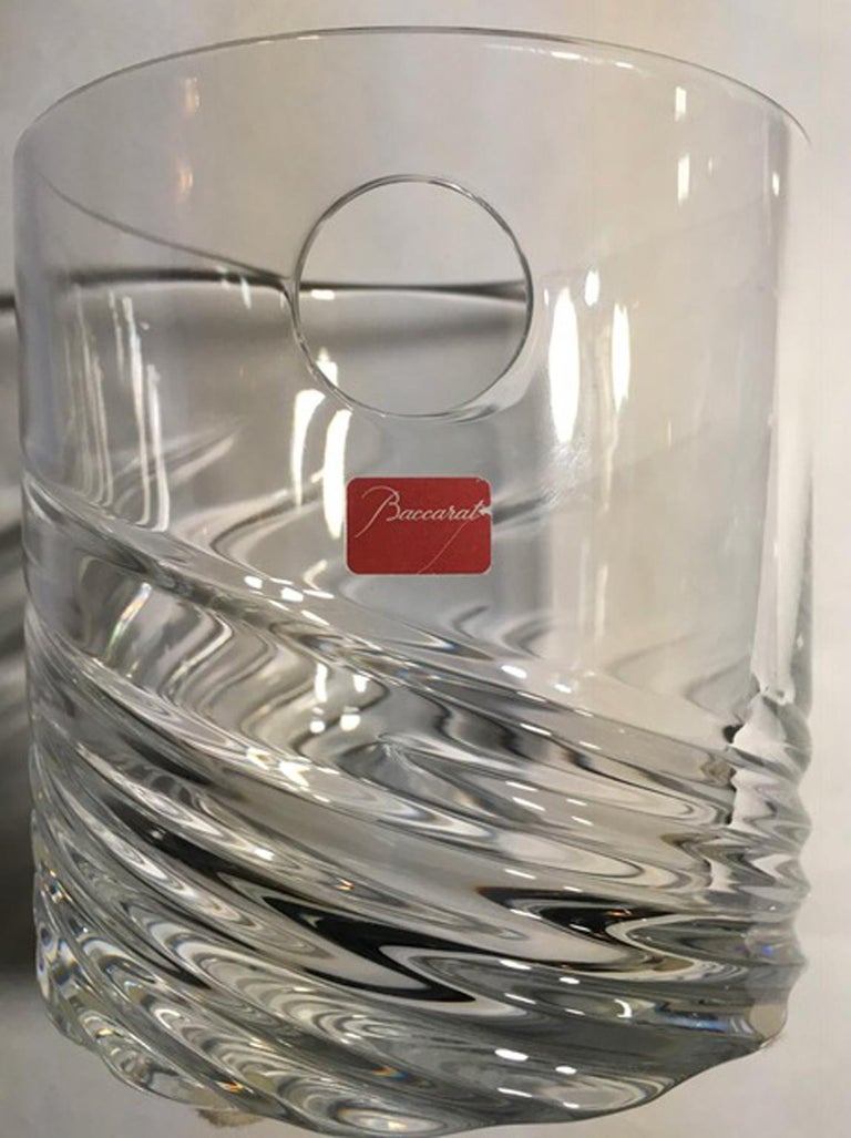 Baccarat Clear Crystal Modern Ice Bucket Vase, France at 1stDibs