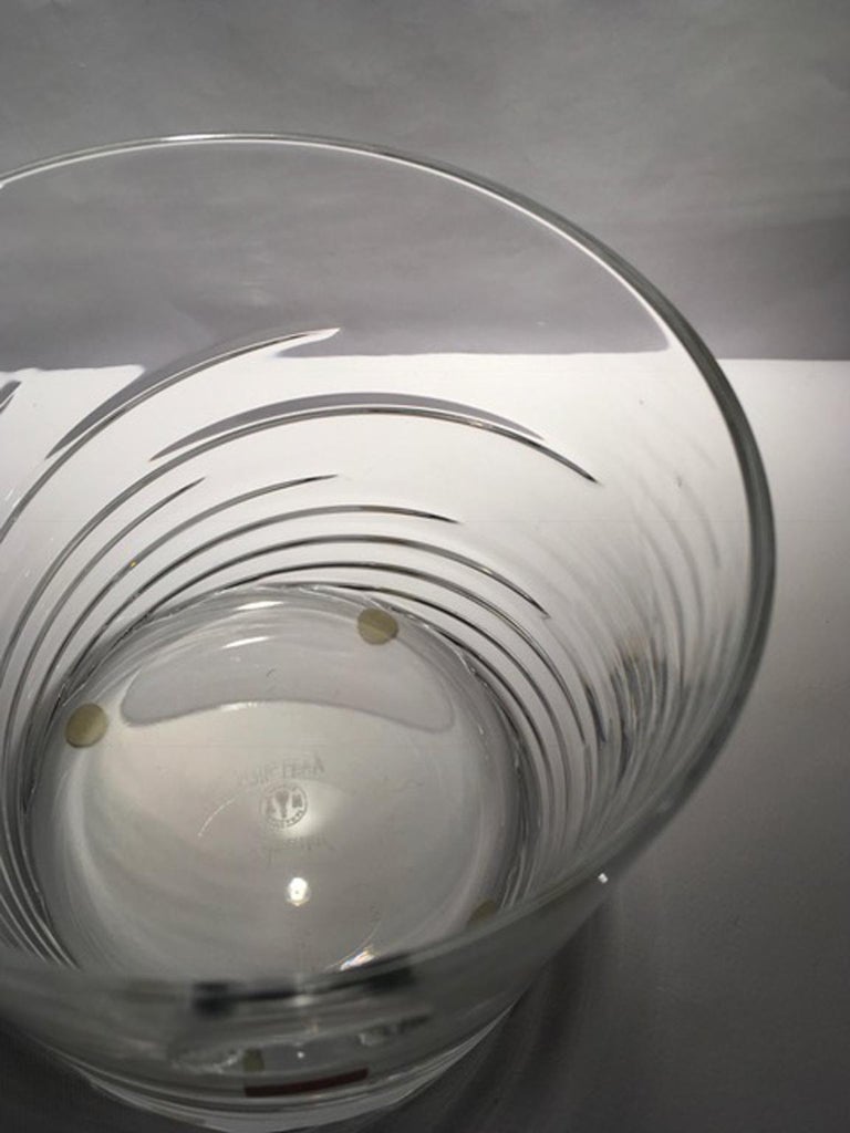 Baccarat Clear Crystal Modern Ice Bucket Vase, France at 1stDibs