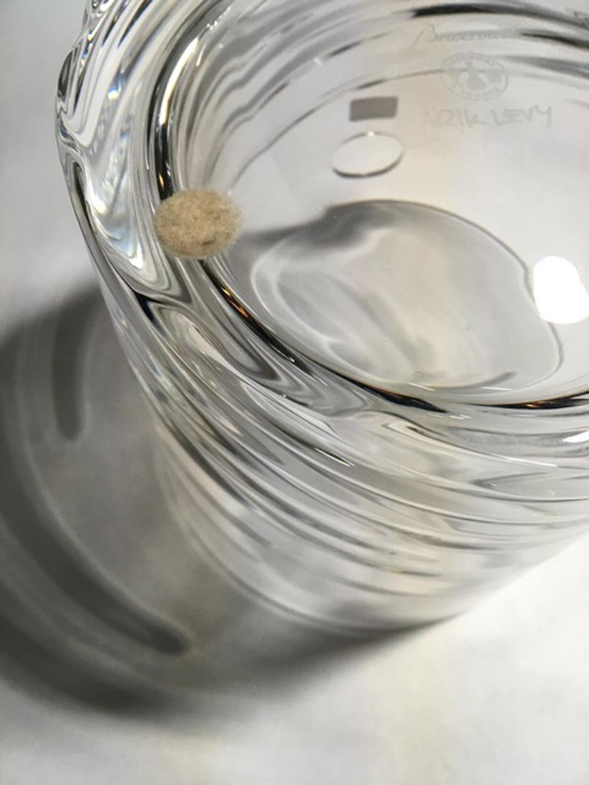 Baccarat Clear Crystal Modern Ice Bucket Vase, France 9