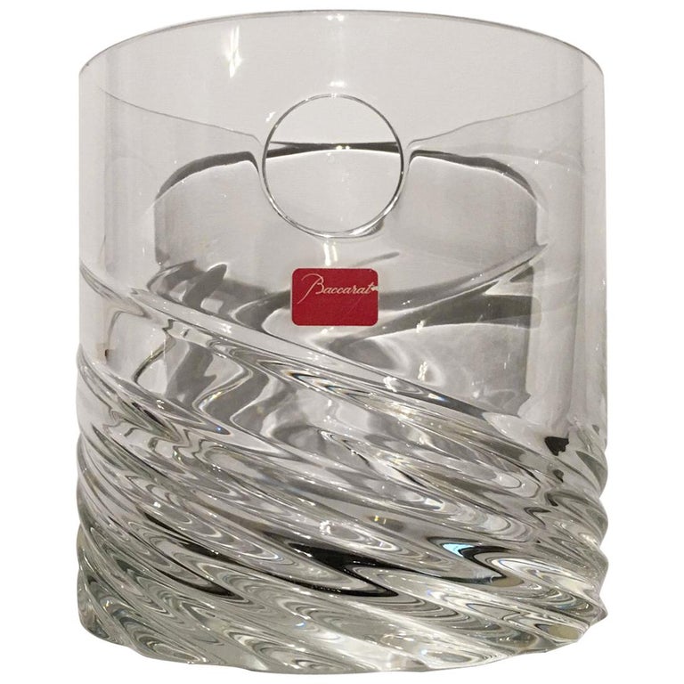 Baccarat Clear Crystal Modern Ice Bucket Vase, France at 1stDibs