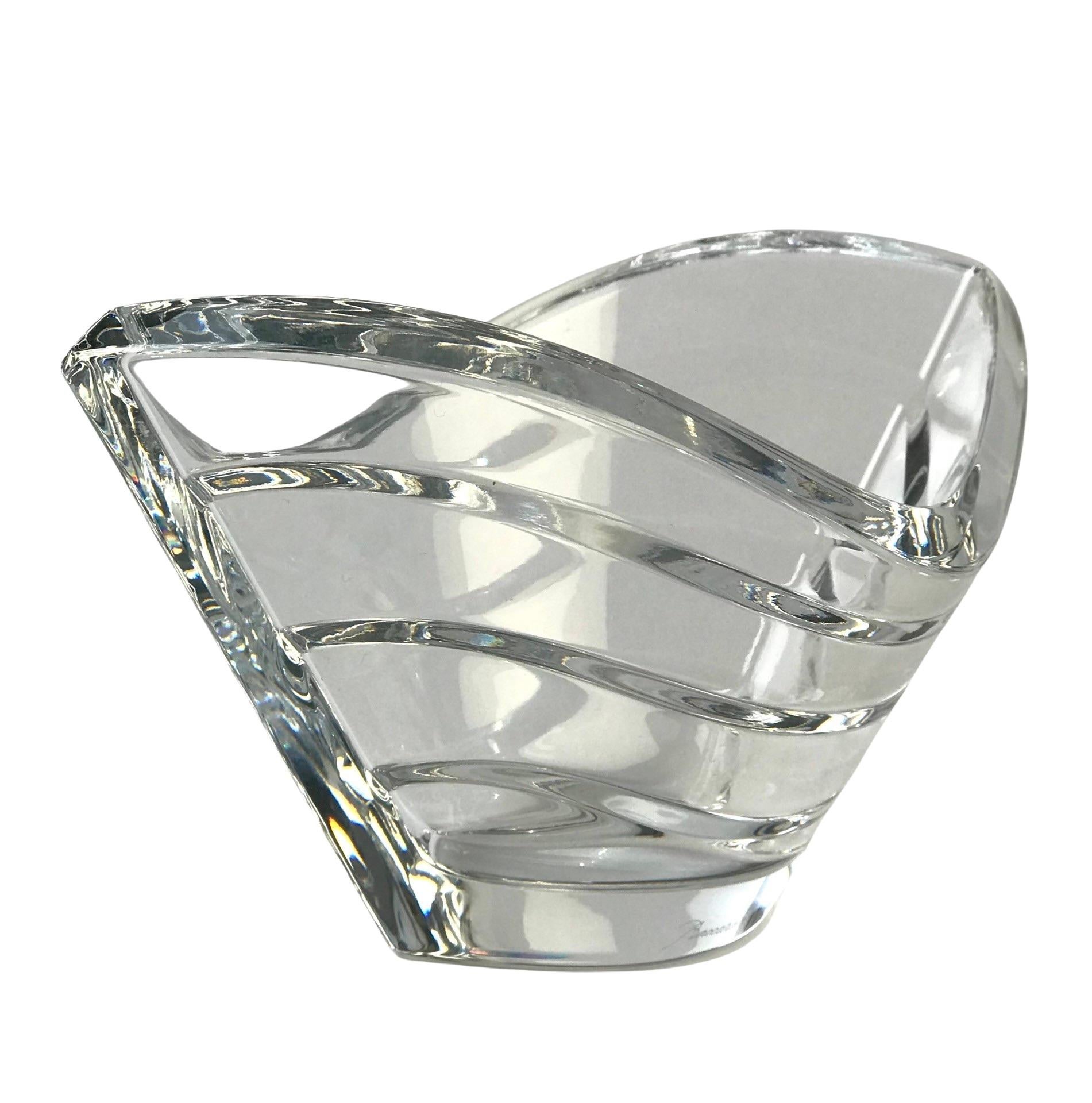 Modern Contemporary BACCARAT Wave Crystal Bowl France 