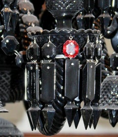 Contemporary Baccarat Zenith Black Crystal Noir Chandelier by Philippe Starck