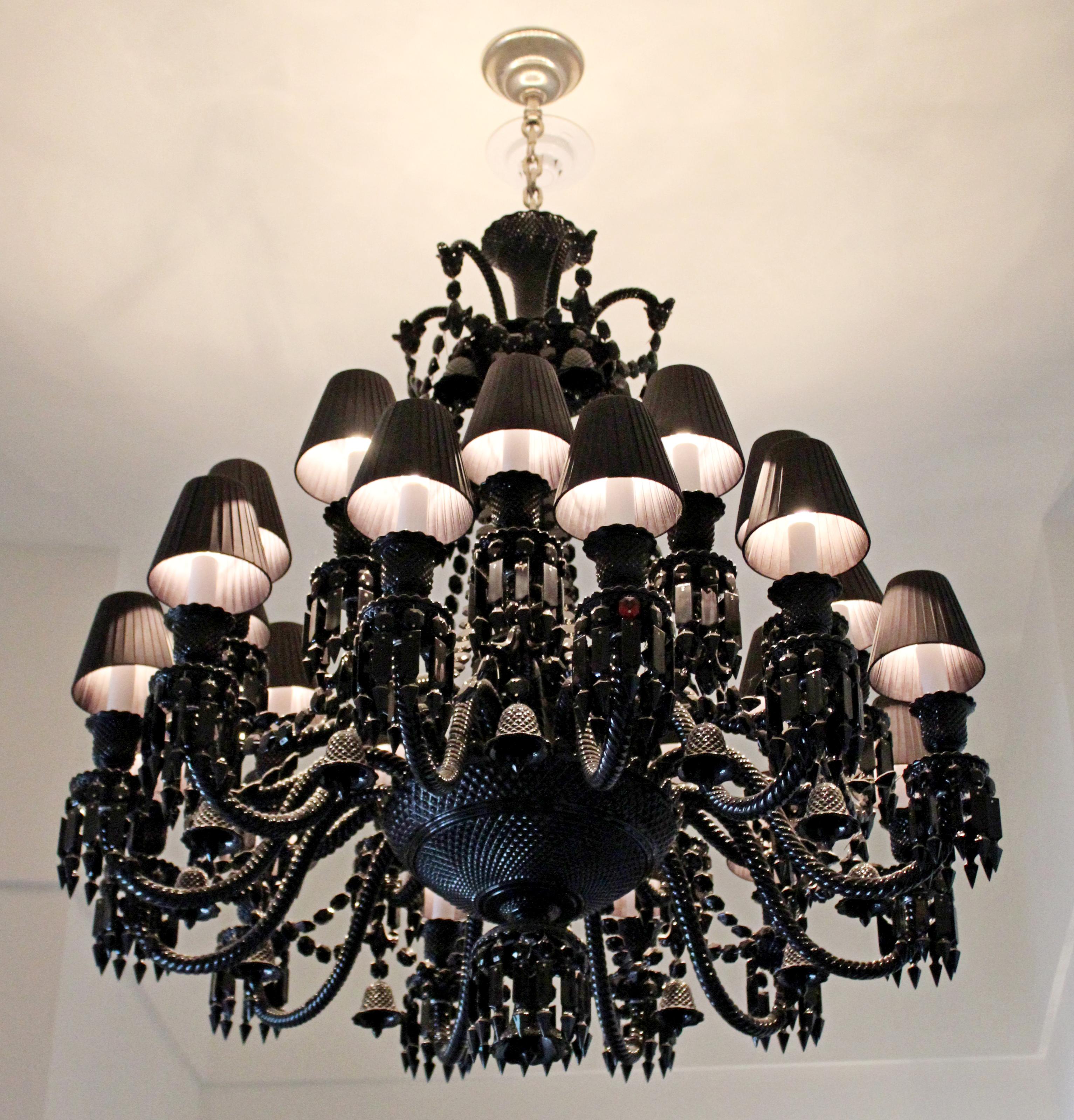baccarat black chandelier