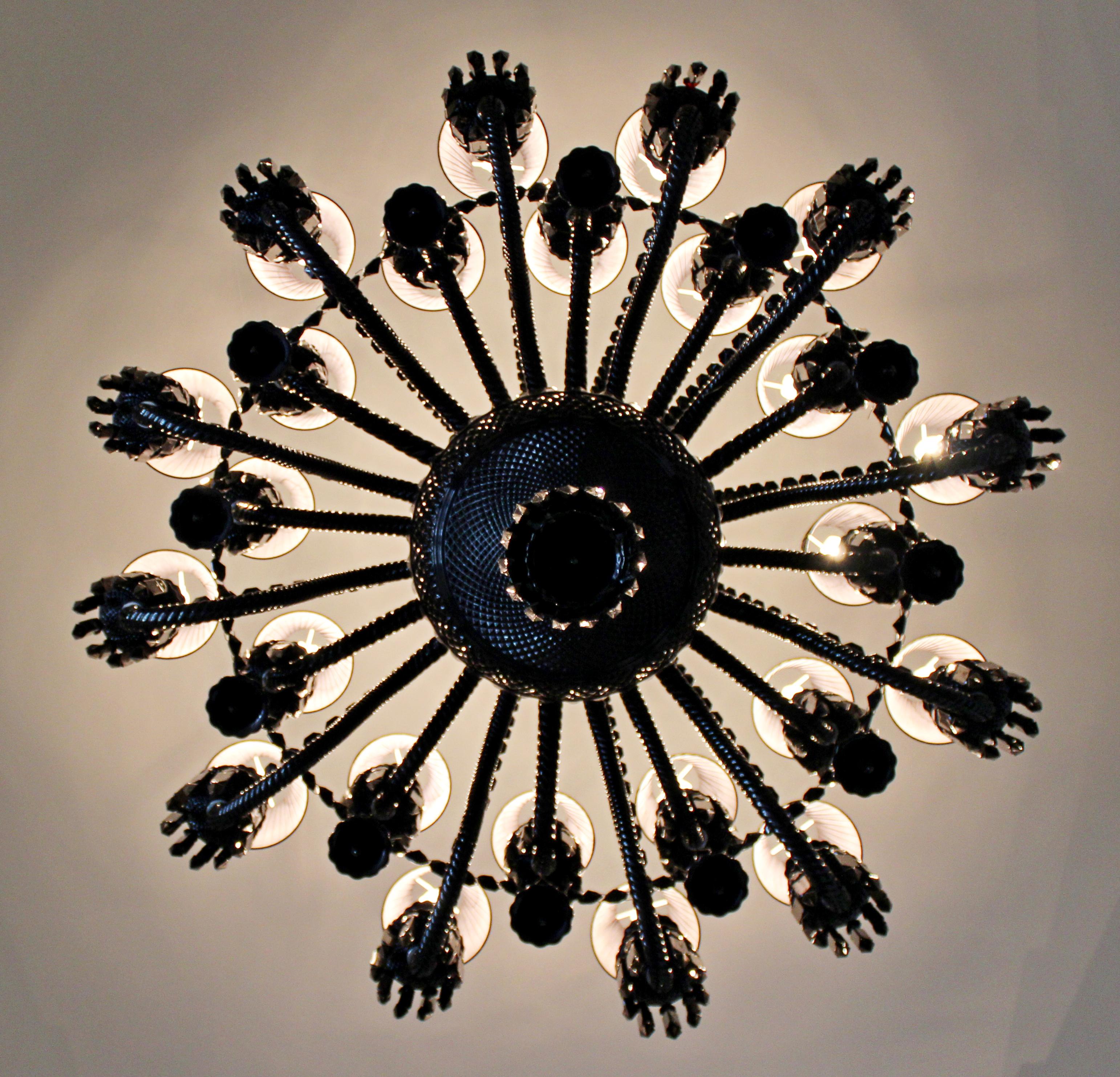 baccarat black chandelier