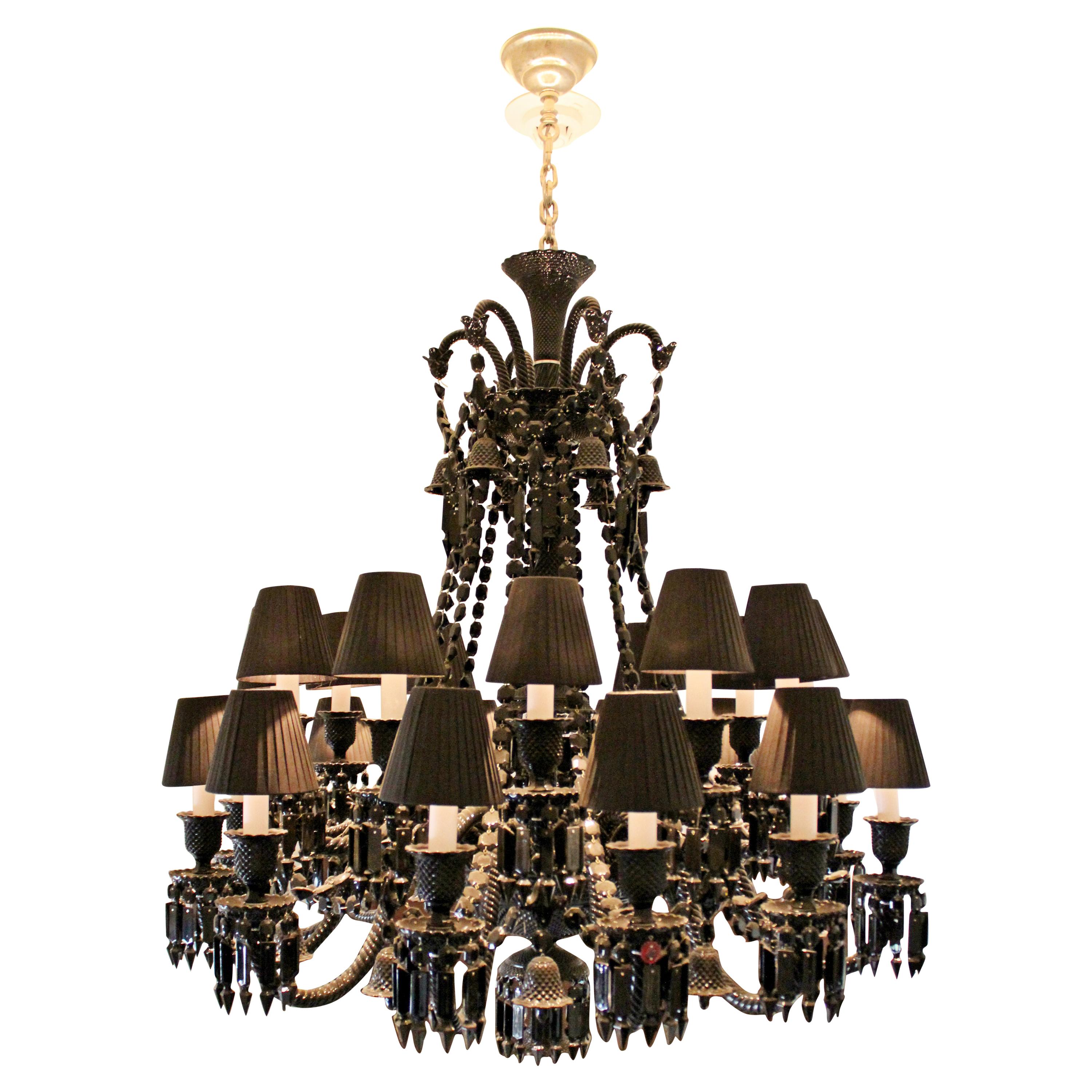 Contemporary Baccarat Zenith Black Crystal Noir Chandelier by Philippe Starck