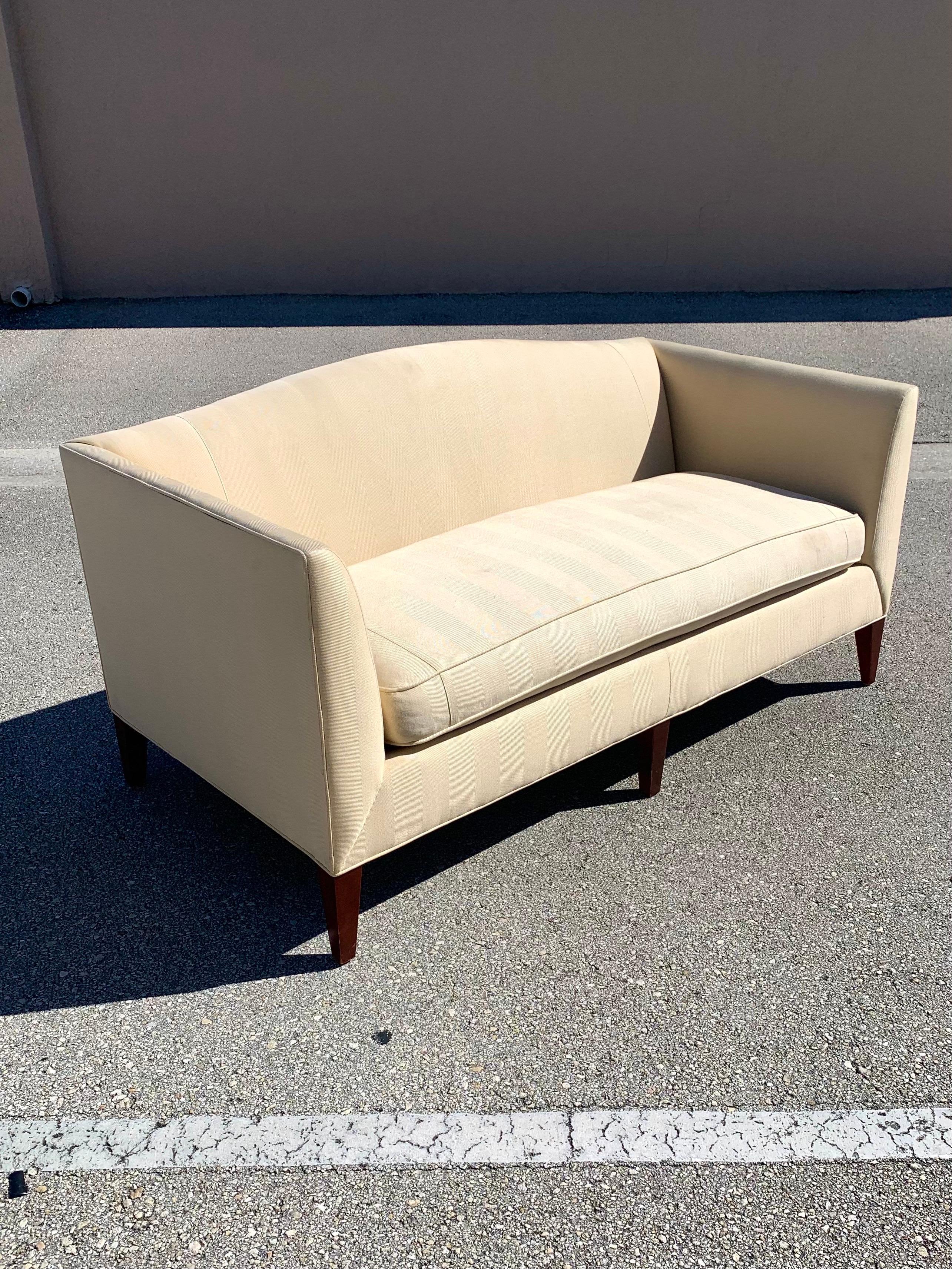 baker camelback sofa