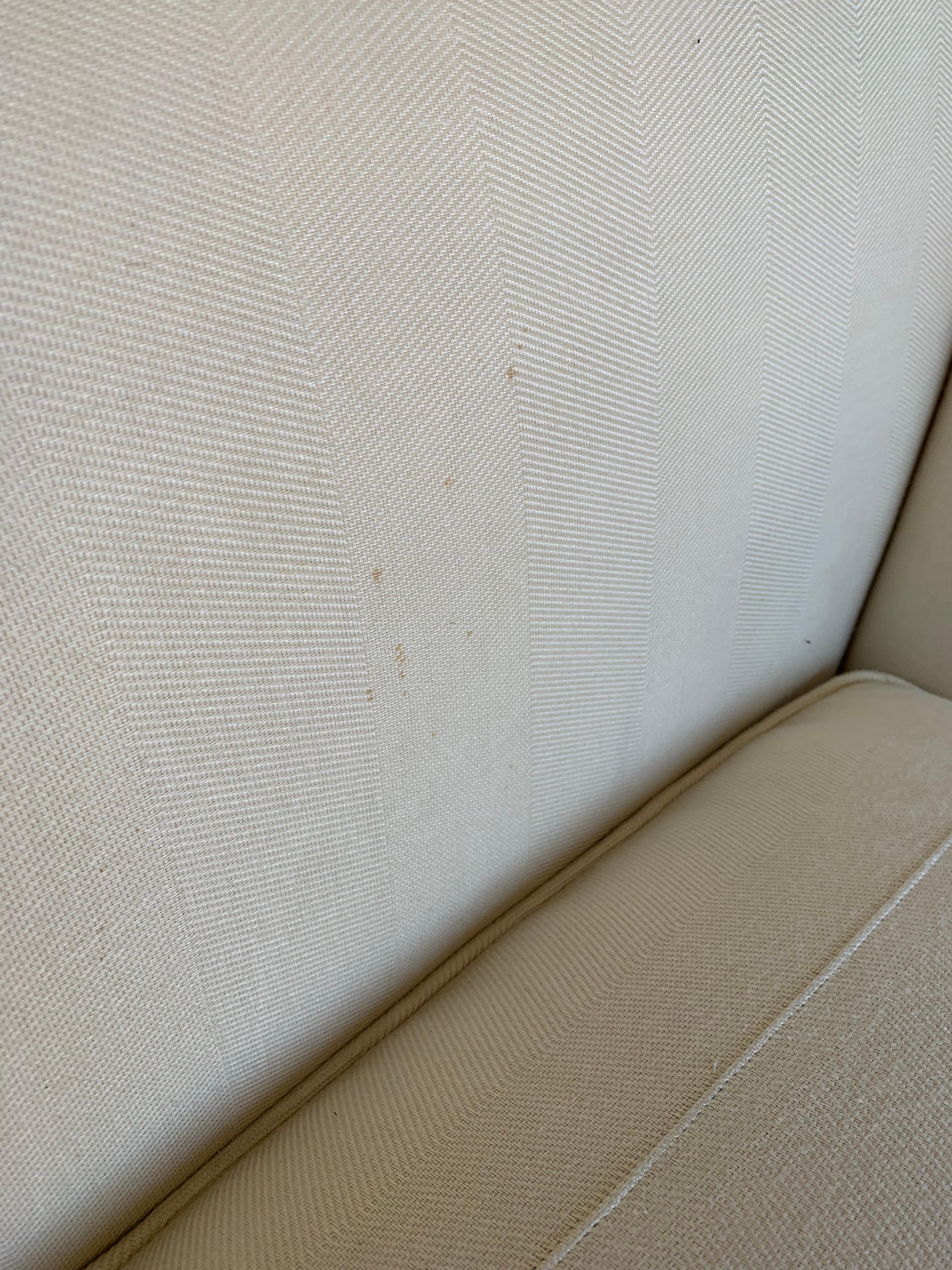 Contemporary Baker Archetype Camelback Sofa in Cream Upholstery 1