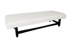 Contemporary Baker Style Black Wood Upholstering Bench White Crocodile Print