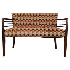Contemporary Baker Upholstered Curved Bench Settee