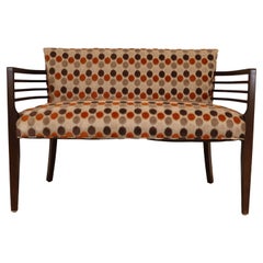 Contemporary Baker Upholstered Curved Bench Settee