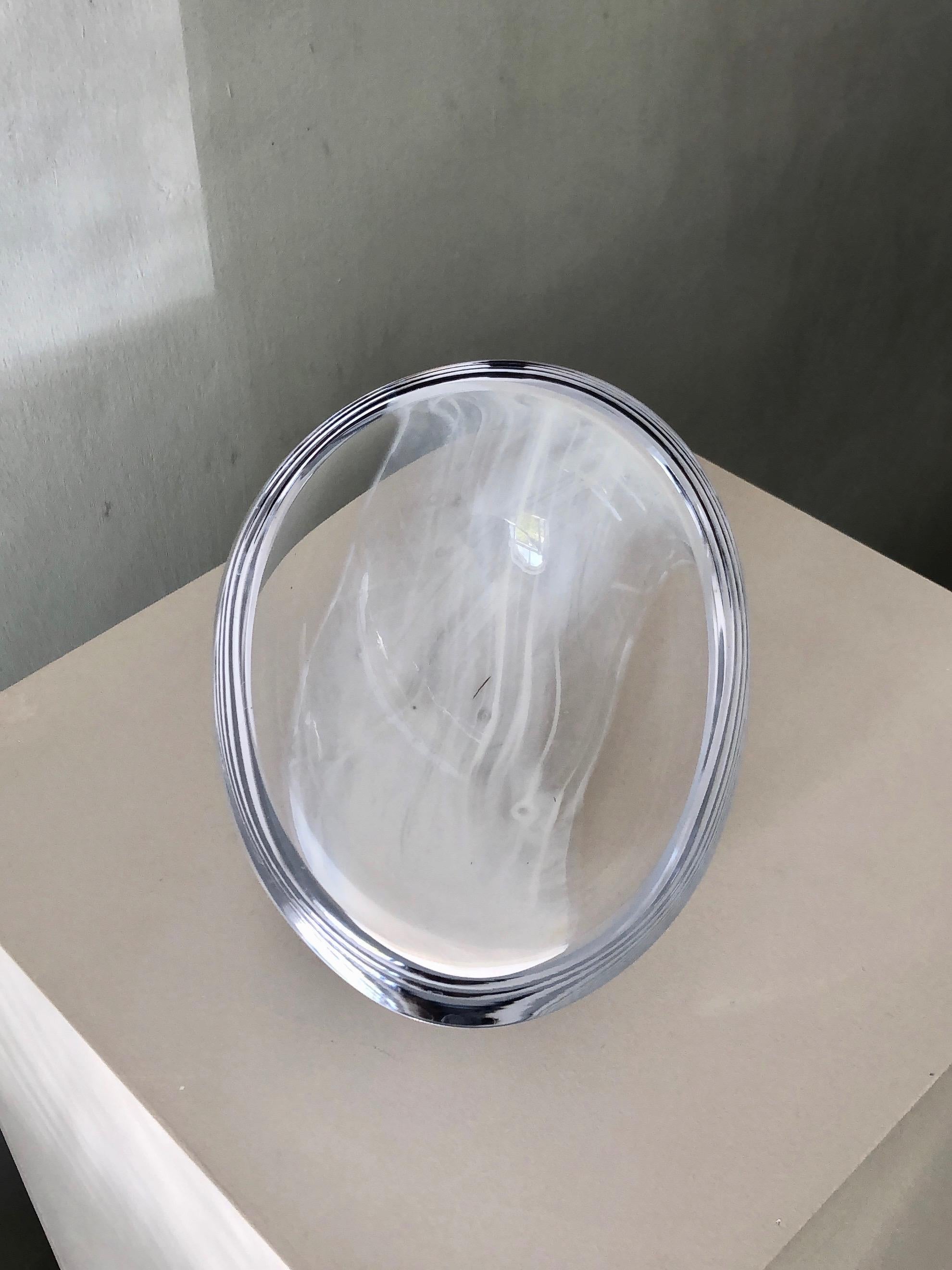 Hand-Crafted Contemporary Balancing Glass Bowl For Sale