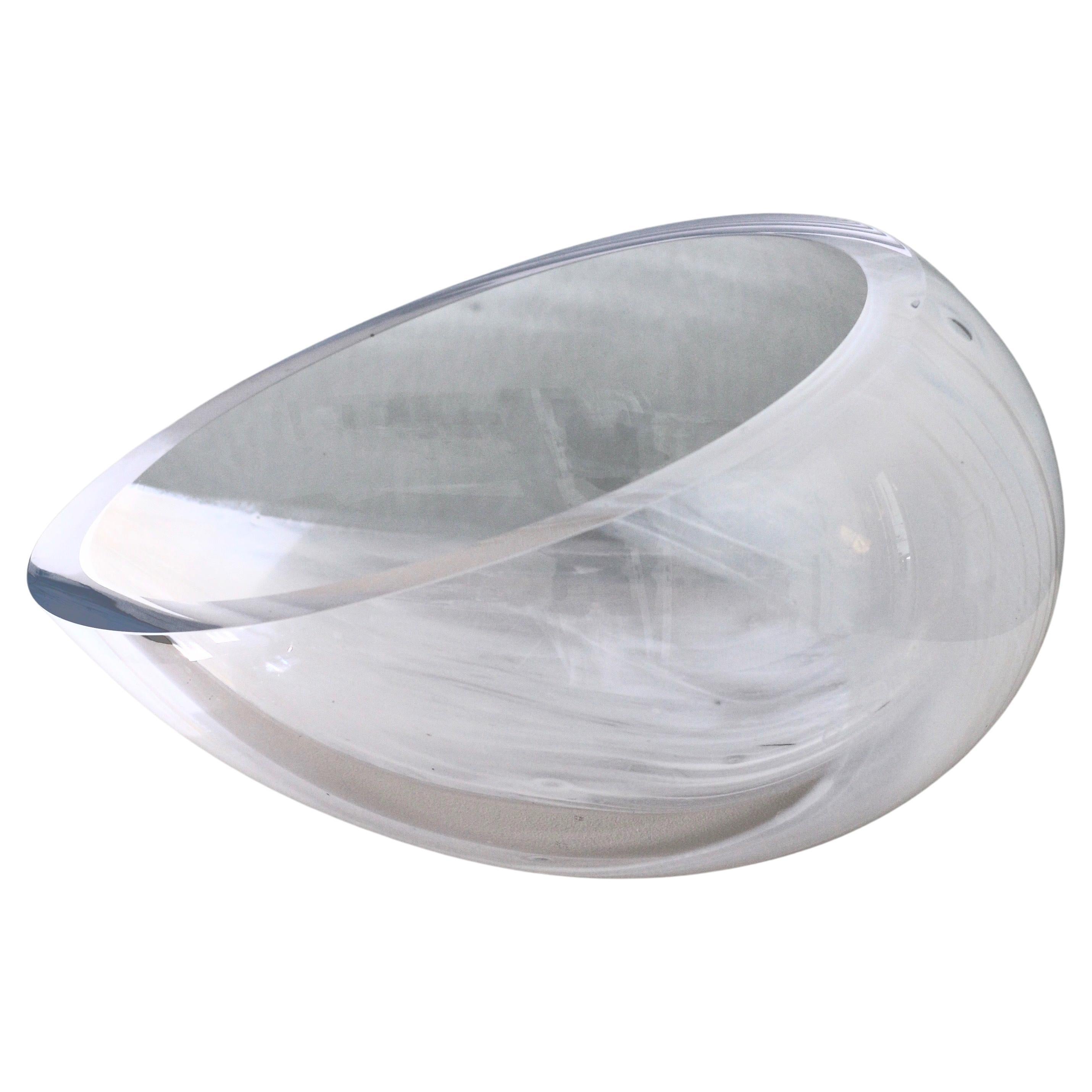 Contemporary Balancing Glass Bowl For Sale