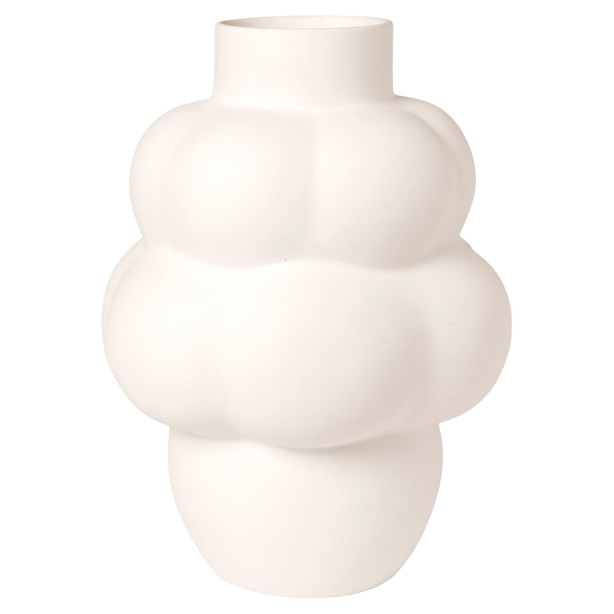 Vase Balloon contemporain 04 blanc brut de Louise Roe