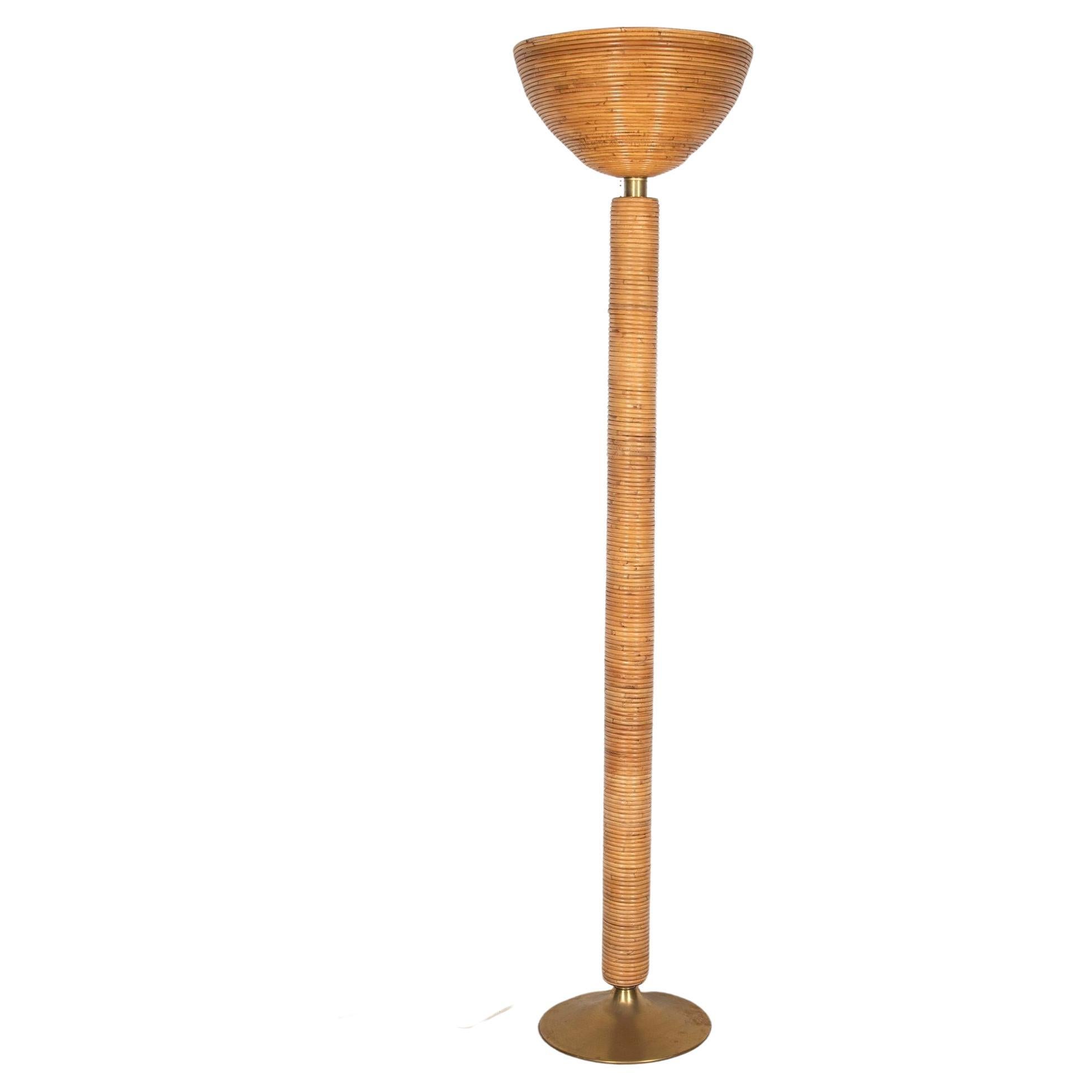 Contemporary Bamboo Floor Lamp For Sale