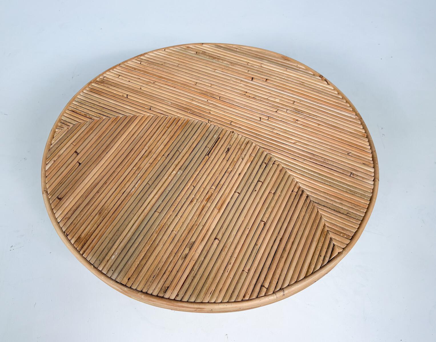 Italian Contemporary Bamboo Side Table / Coffee Table, Italy For Sale