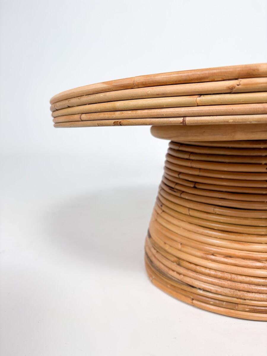 Contemporary Bamboo Side Table / Coffee Table, Italy In Good Condition For Sale In Brussels, BE