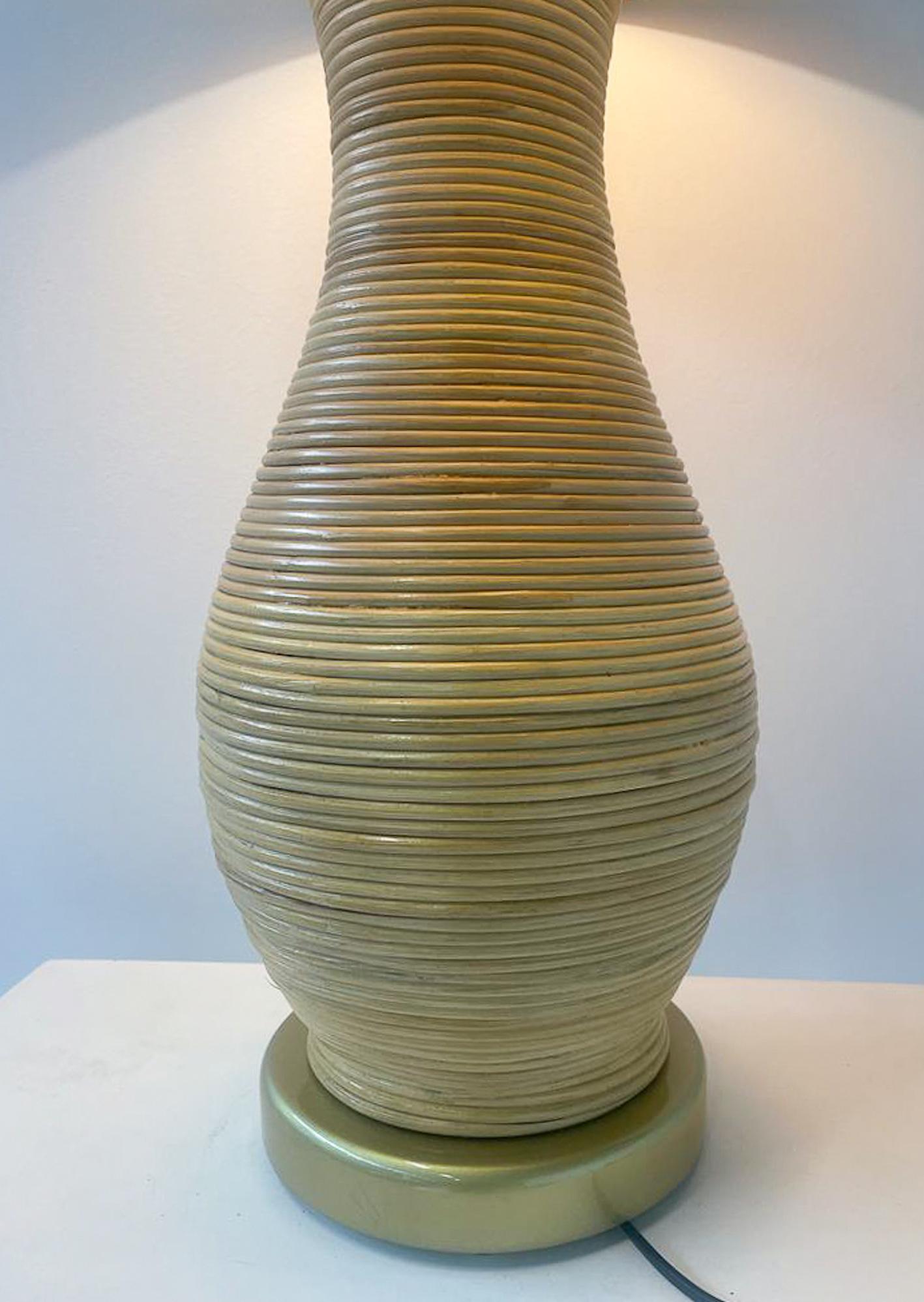 Contemporary Bamboo Table Lamp In New Condition For Sale In Brussels, BE