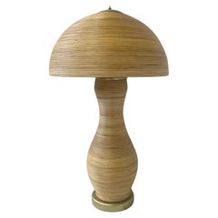 Lampe à poser contemporaine en bambou