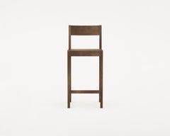 Contemporary Bar Chair '01' by FRAMA, Dark Brown Birch, seat H.65