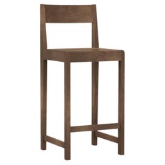 Contemporary Bar Chair '01' by FRAMA, Dark Brown Birch, seat H.65