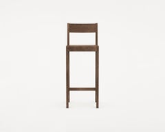 Contemporary Bar Chair '01' by FRAMA, Dark Brown Birch, seat H.76