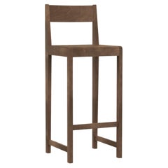 Contemporary Bar Chair '01' by FRAMA, Dark Brown Birch, seat H.76