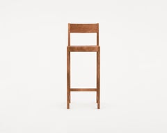 Contemporary Bar Chair '01' by FRAMA, Warm Brown Birch, seat H.76