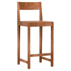 Contemporary Bar Chair 01 by FRAMA, Warm Brown, seat H.65