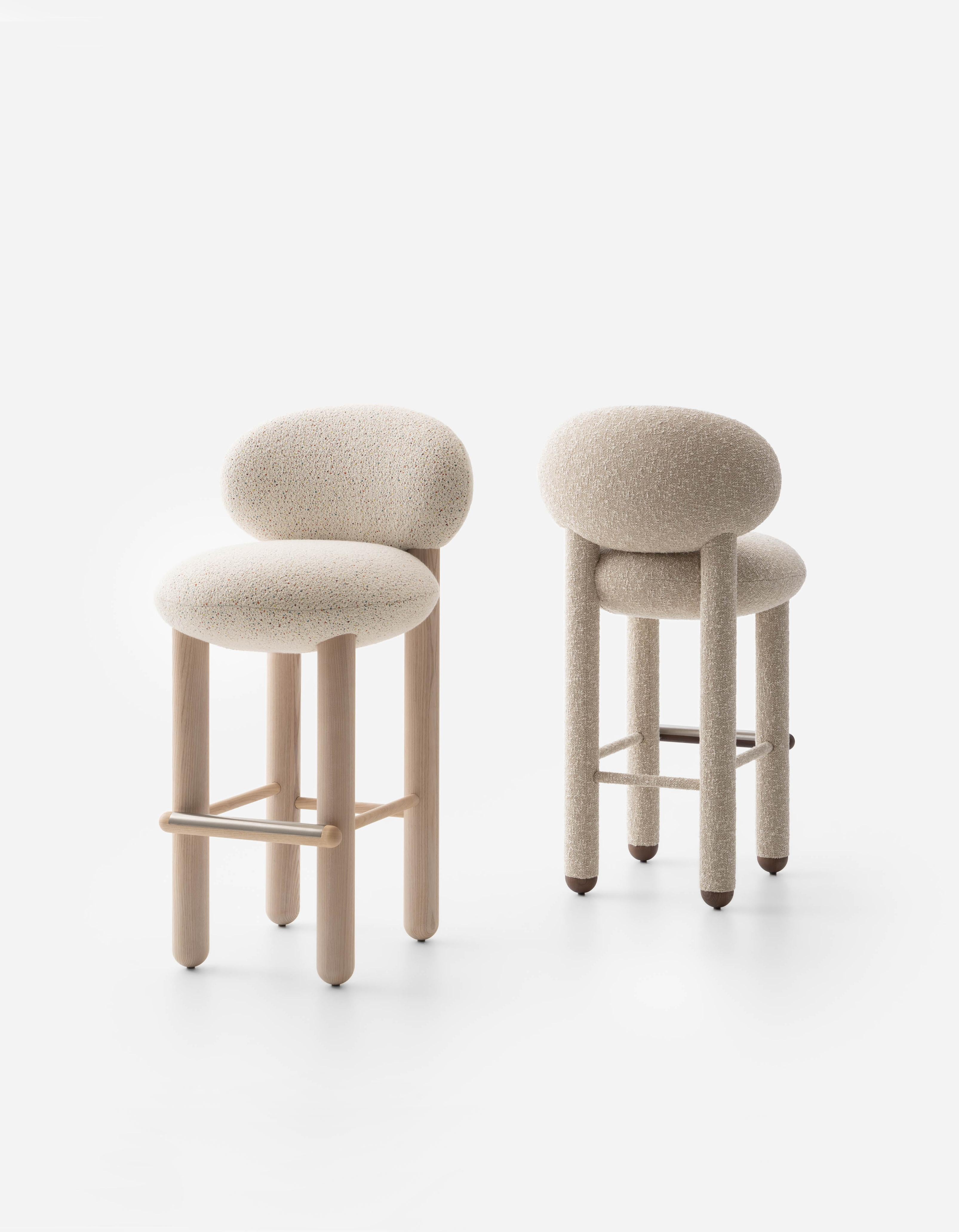 Chaise de bar contemporaine 'Flock CS1' par NOOM, tissu Zero de Kvadrat en vente 1