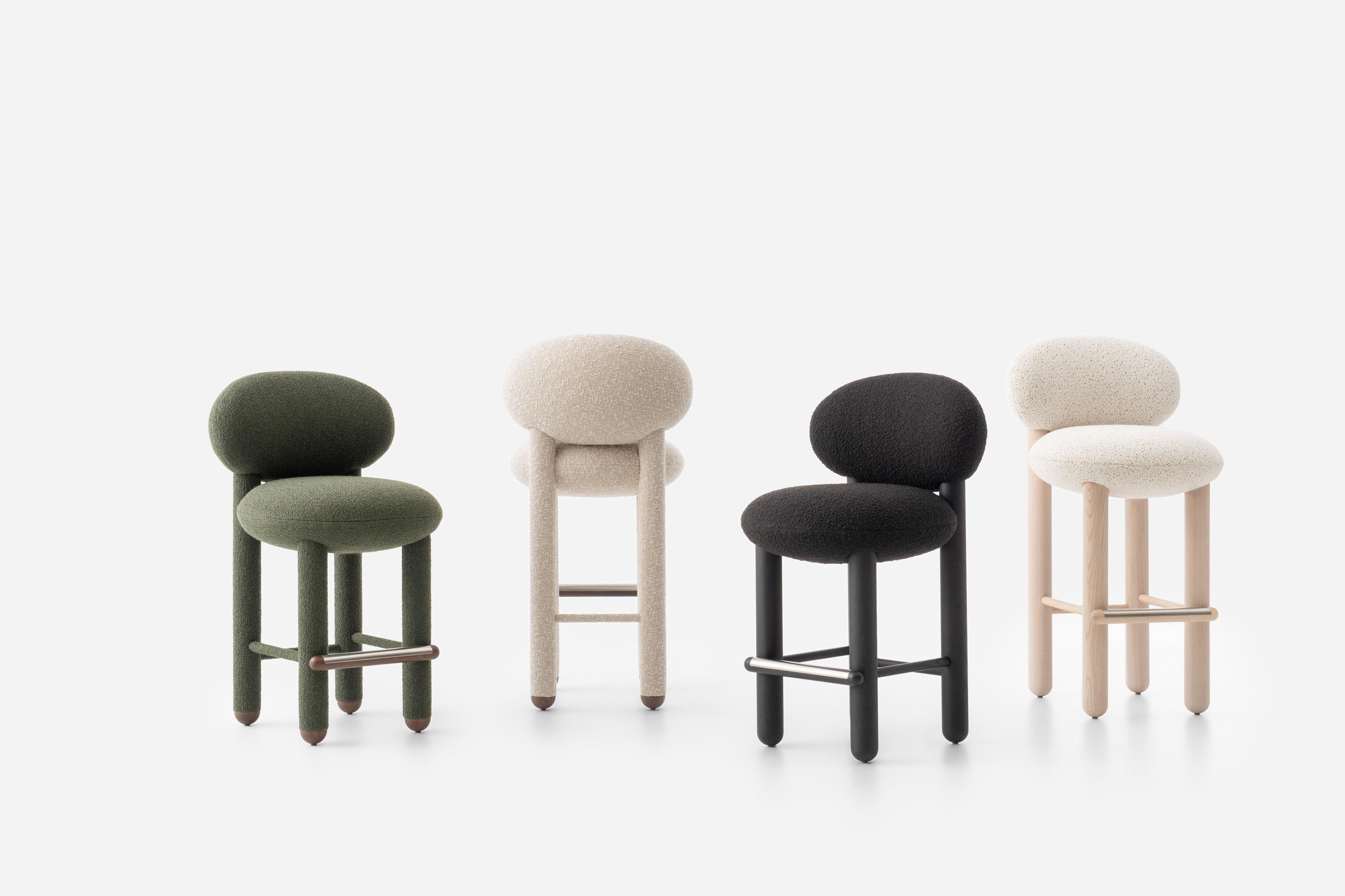 Chaise de bar contemporaine 'Flock CS1' par NOOM, tissu Zero de Kvadrat en vente 2