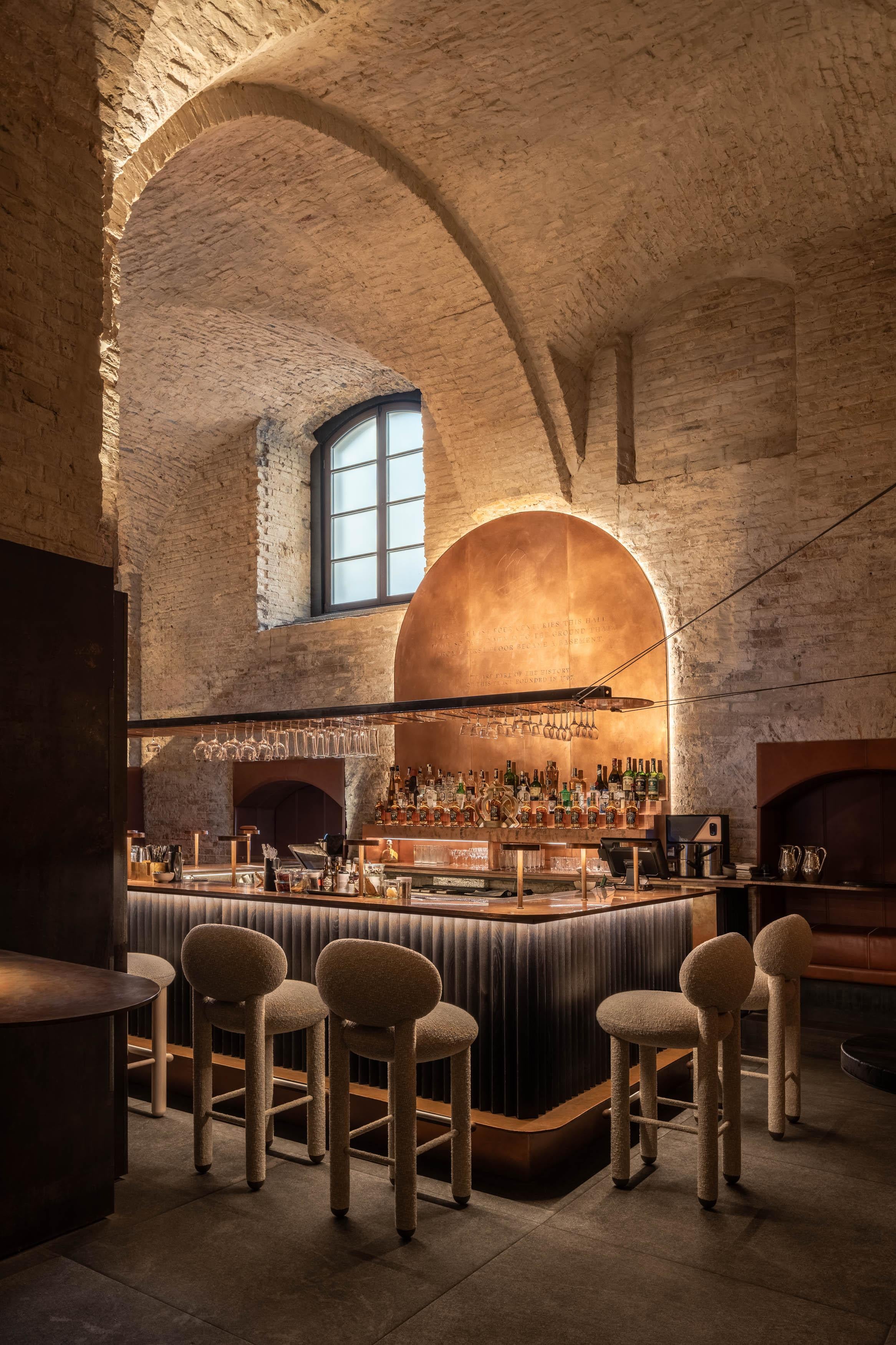 Sedia da bar contemporanea 'Flock CS2' di NOOM, tessuto Carnival in vendita 3