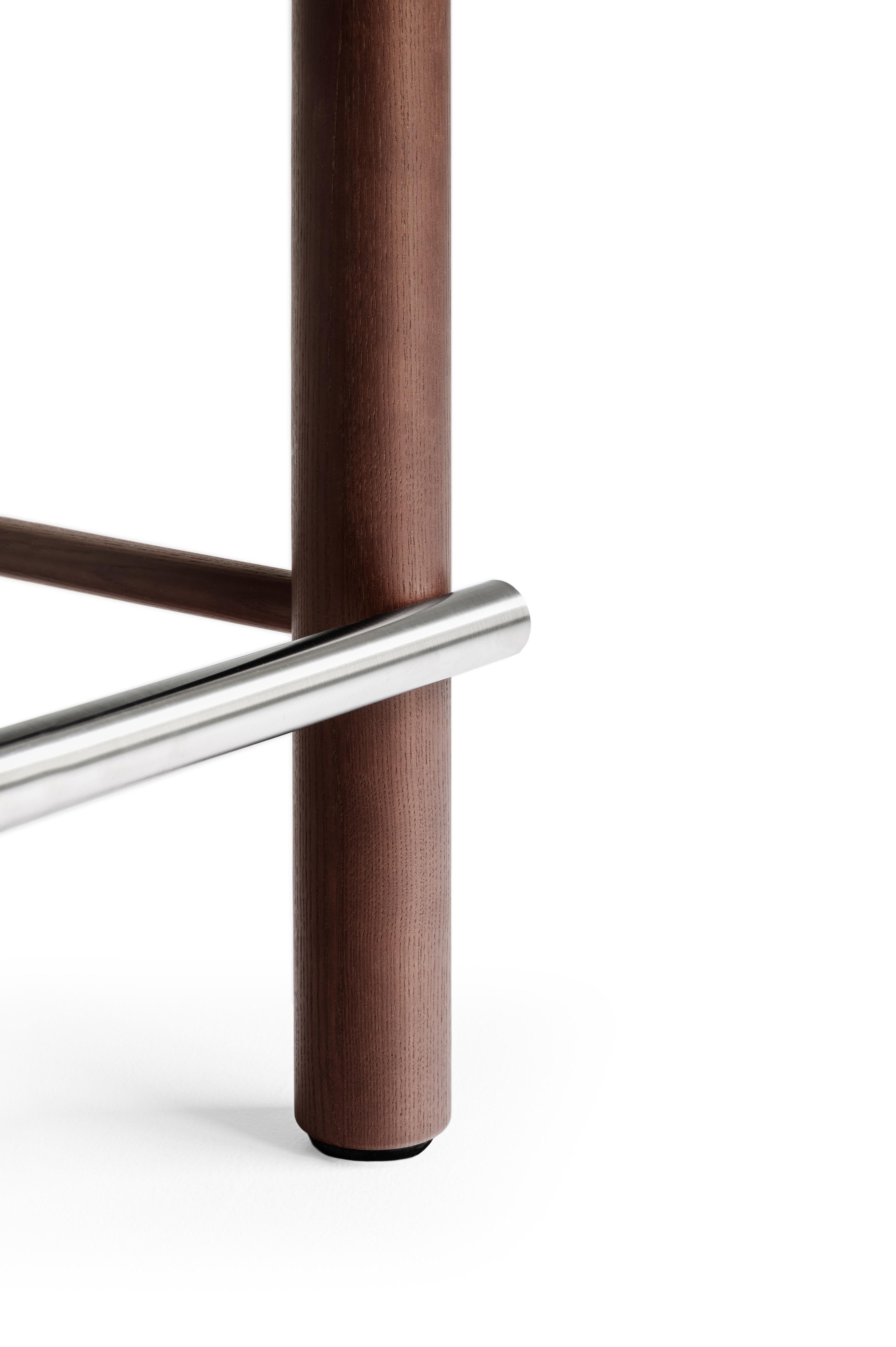 Chaise de bar contemporaine Gropius CS2 by NoOM, 75 cm, Black Synergy en vente 6