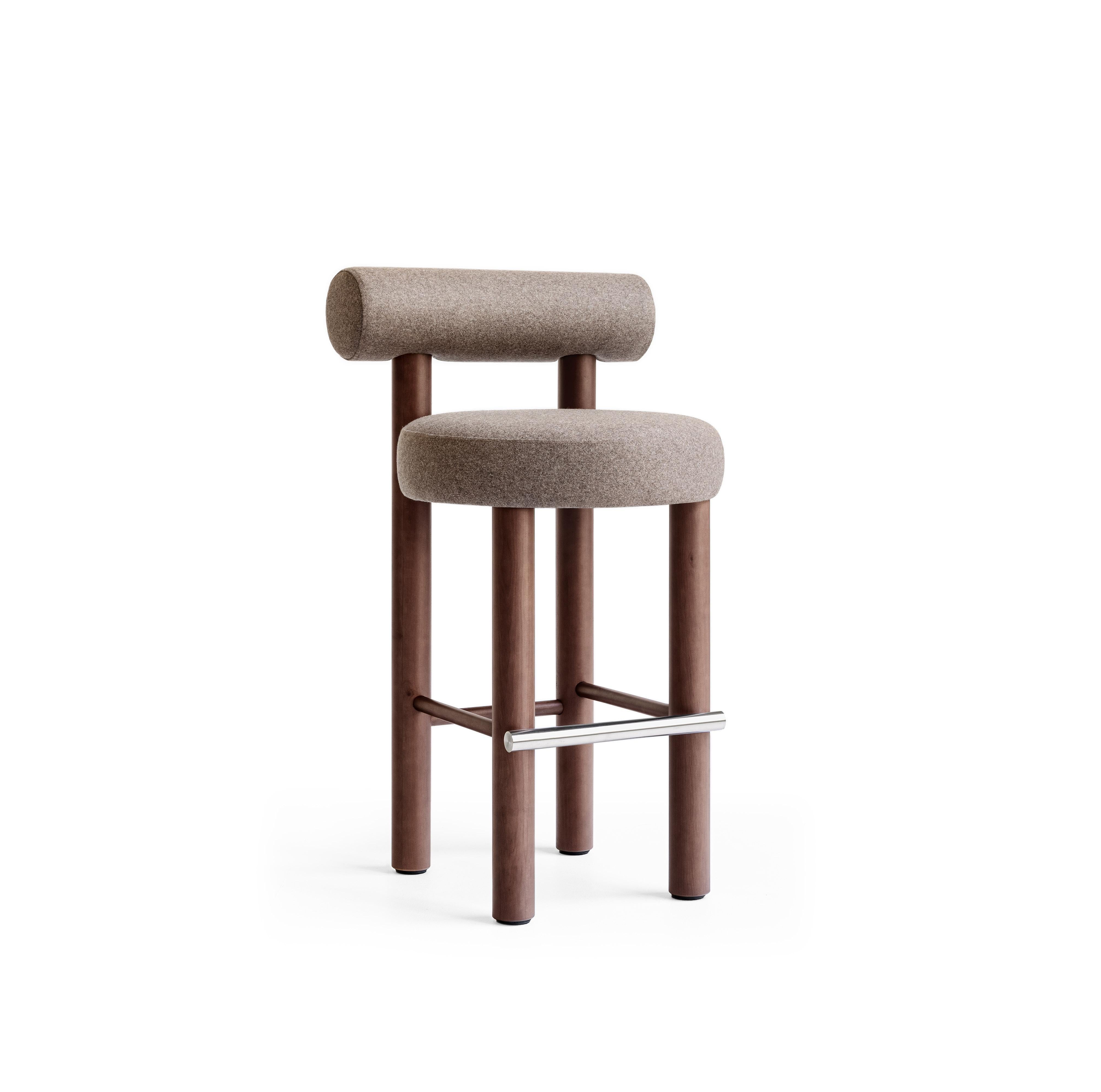 Chaise de bar contemporaine Gropius CS2 by NoOM, 75 cm, Black Synergy en vente 11