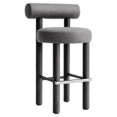 Contemporary Bar Chair Gropius CS2 by Noom, 75 cm, Black Synergy