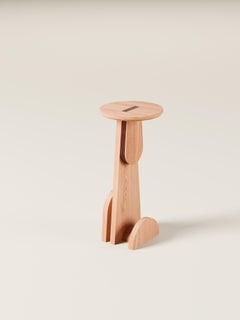 Contemporary Bar Stool Basurto 03 with Leather details