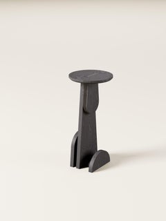 Tabouret de bar contemporain Basurto 03 avec détails en cuir
