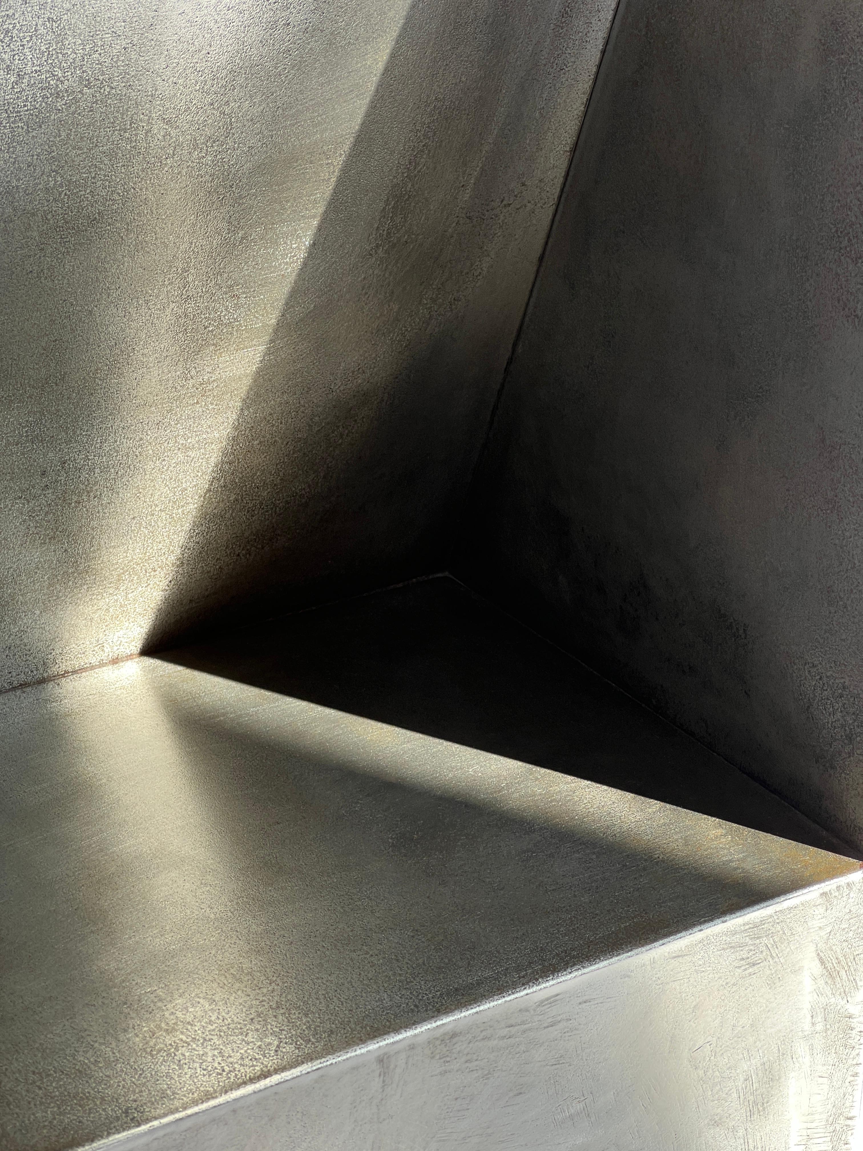 Contemporary Bar Stool by Baker Street Boys, Raw Steel, HandCrafted